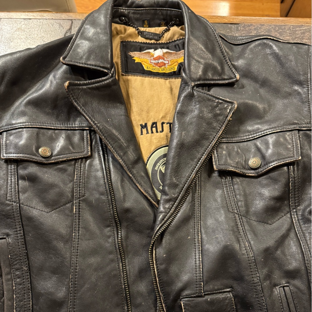 Vintage Harley Davidson Metal Masterpieces Leather Jacket